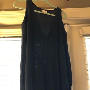 Adorable Oversized Cold Shoulder Sweater